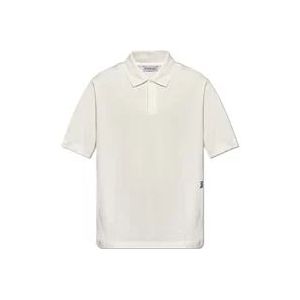 Burberry Polo shirt met geborduurd logo , White , Heren , Maat: S