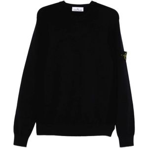 Stone Island, Heren, Truien, Blauw, Maat: L Wol,