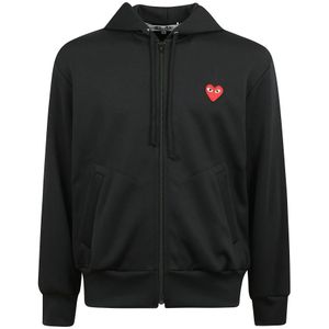 Comme des Garçons Play, Heren, Sweatshirts & Hoodies, Zwart, Maat: XS