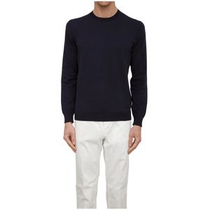 Paolo Pecora, Heren, Truien, Blauw, Maat: M Katoen,