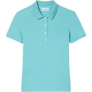 Lacoste, Dames, Tops, Blauw, Maat: L Katoen,