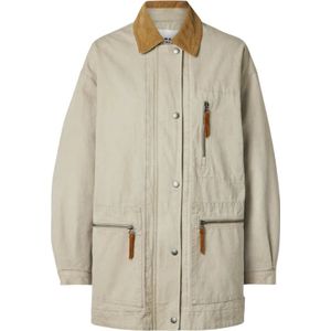 Isabel Marant, Dames, Jassen, Beige, Maat: XL Katoen,