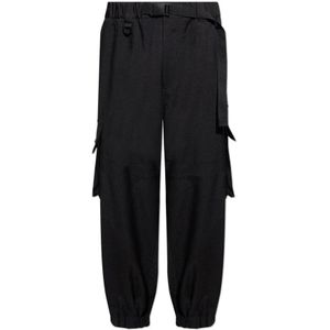 Y-3, Heren, Broeken, Zwart, Maat: M Poliester,