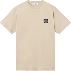 Stone Island, Heren, Tops, Beige, Maat: XL Katoen,
