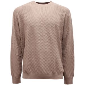 Armani, Heren, Truien, Beige, Maat: 2XL Katoen,
