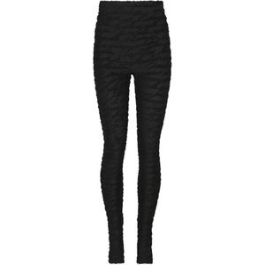 Balmain Jacquard gebreide leggings met 'Liefdesbrief' motief , Black , Dames , Maat: M