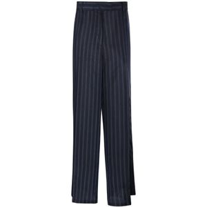 Dries Van Noten, Dames, Broeken, Blauw, Maat: XS