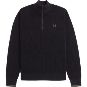 Fred Perry, Heren, Truien, Zwart, Maat: S Katoen,