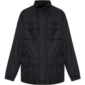 Giorgio Armani, Heren, Jassen, Zwart, Maat: XL Wol,