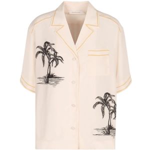 Zimmermann, Dames, Blouses & Shirts, Beige, Maat: S Zijde,
