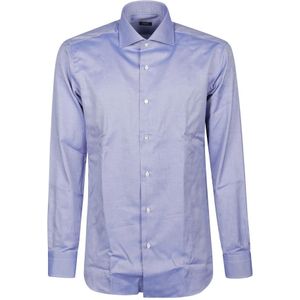 Barba Napoli, Heren, Overhemden, Blauw, Maat: 2XL Katoen,