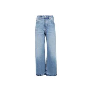 Jacquemus Denim Wide Leg Jeans , Blue , Dames , Maat: W26