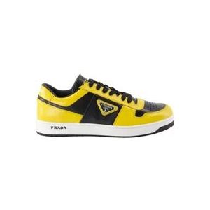 Prada Urban Leren Sneakers , Yellow , Heren , Maat: 42 EU