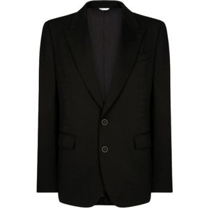 Dolce & Gabbana, Heren, Jassen, Zwart, Maat: S Poliester,