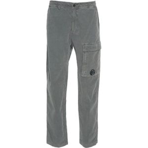 C.P. Companyvoor mannen. 19CMPA169A006410O Grijze corduroy cargo broek (44), Casual, Grijs, Katoen