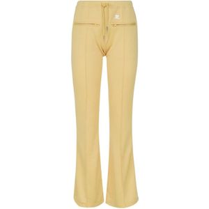 Courrèges, Dames, Broeken, Beige, Maat: S Poliester,