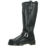 Dr. Martens - Anistone - Kniehoge Biker Laarzen - Zwart - Orleans Leer