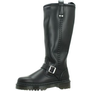 Dr. Martens - Anistone - Kniehoge Biker Laarzen - Zwart - Orleans Leer