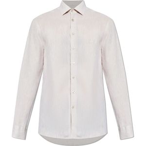 Etro, Heren, Overhemden, Beige, Maat: L Linnen,