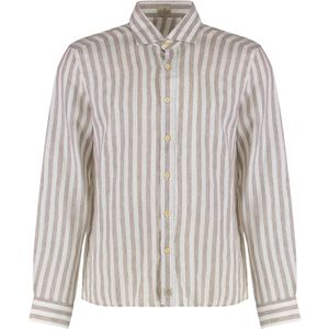 Sonrisa, Heren, Overhemden, Beige, Maat: 3XL Linnen,