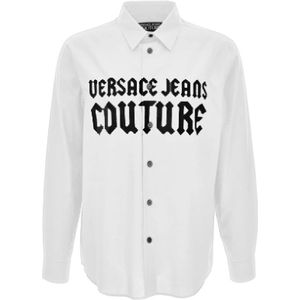 Versace Jeans Couture, Heren, Overhemden, Wit, Maat: M