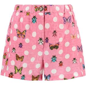 Versace, Dames, Korte broeken, Roze, Maat: XS Zijde,