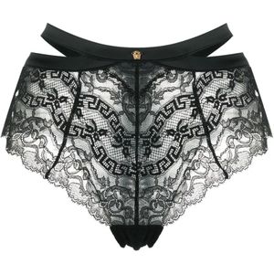 Versace, Dames, Ondergoed, Zwart, Maat: L Satijn,