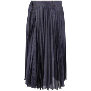 Sacai, Dames, Rokken, Blauw, Maat: M Denim,