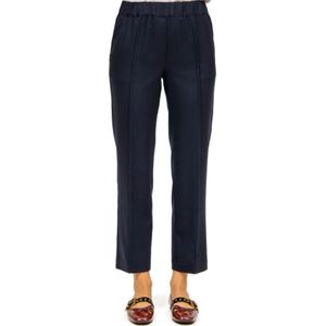 Semicouture, Dames, Broeken, Blauw, Maat: M Flanel,