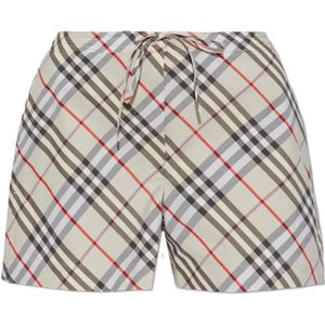 Burberry, Dames, Korte broeken, Beige, Maat: 4XS Katoen,