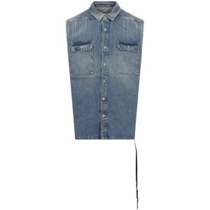 Rick Owens, Heren, Jassen, Blauw, Maat: M Katoen,