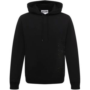 Moschino, Heren, Sweatshirts & Hoodies, Zwart, Maat: L Katoen,