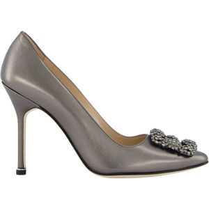 Manolo Blahnik, Dames, Schoenen, Grijs, Maat: 33 EU Leer,