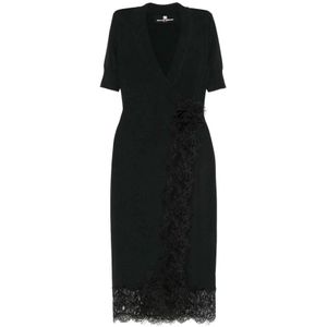 Ermanno Scervino, Dames, Jurken, Zwart, Maat: 2XS