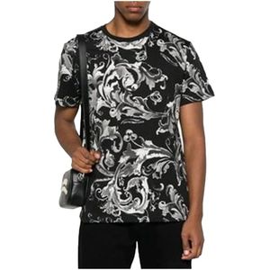 Versace Jeans Couture - Shirt - Grijs - Bloemenprint - Kwartmouw