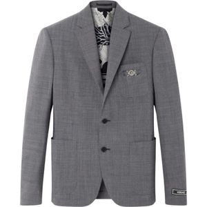 Versace, Heren, Jassen, Grijs, Maat: M Wol,