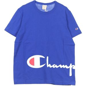 Champion, Heren, Tops, Blauw, Maat: L Katoen,