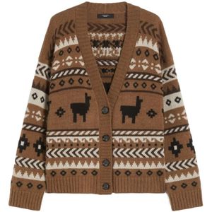 Weekend Max Mara, Dames, Truien, Bruin, Maat: L