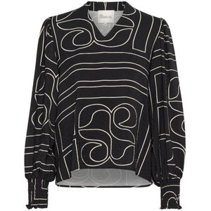 My Essential Wardrobe, Dames, Blouses & Shirts, Zwart, Maat: L