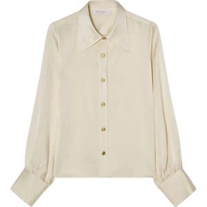 Busnel, Dames, Blouses & Shirts, Beige, Maat: S Zijde,