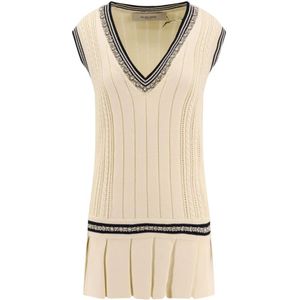 Golden Goose, Dames, Jurken, Wit, Maat: M Katoen,