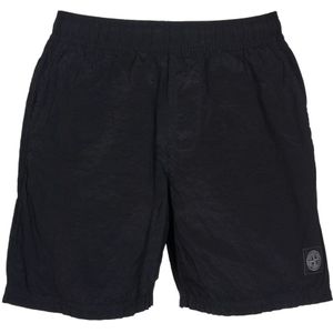 Stone Island, Heren, Korte broeken, Zwart, Maat: M Nylon,