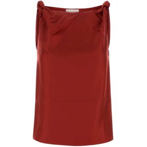 Loulou Studio, Dames, Tops, Rood, Maat: M Zijde,