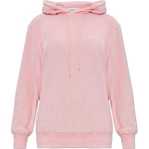Hunza G, Dames, Sweatshirts & Hoodies, Roze, Maat: S Katoen,