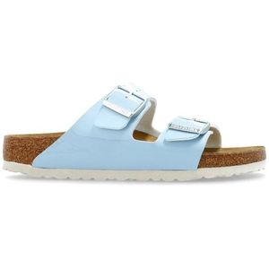 Birkenstock, Dames, Schoenen, Blauw, Maat: 37 EU Leer,
