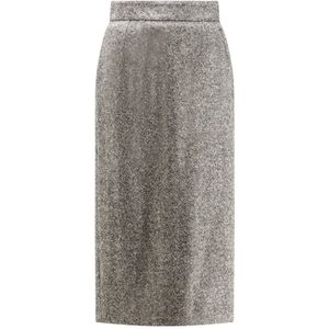 Dolce & Gabbana, Dames, Rokken, Grijs, Maat: XS Zijde,