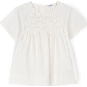 Motivi, Dames, Blouses & Shirts, Wit, Maat: 2XS Katoen,