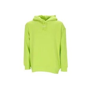 Nike Groen/Wit Fleece Hoodie Essential Collection , Green , Dames , Maat: L