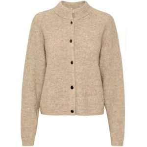 Gestuz - Korte Cardigan - Beige - Alphagz Stijl