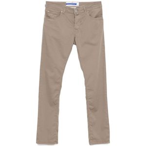 Jacob Cohën, Heren, Broeken, Beige, Maat: W32 Katoen,